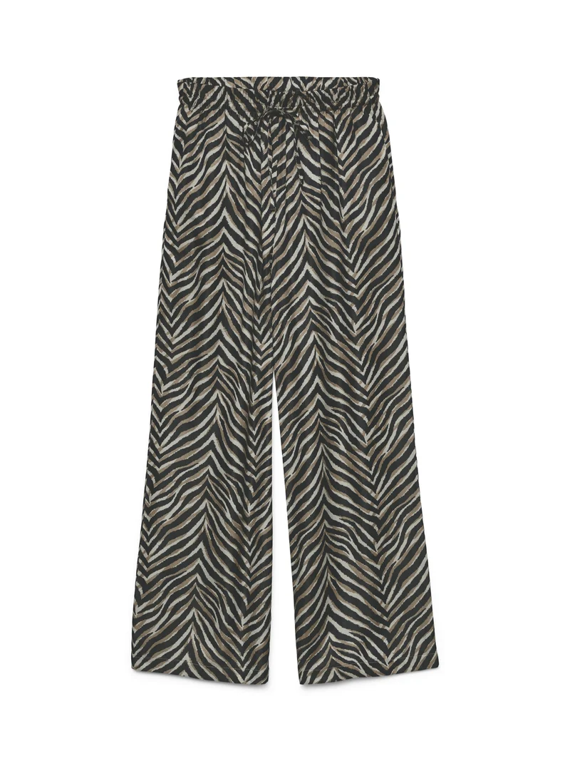 VMVINA SONYA HW STRAIGHT PANTS WVN, Black/Sonya