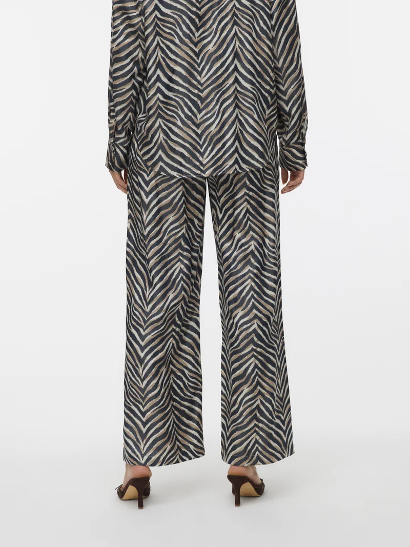 VMVINA SONYA HW STRAIGHT PANTS WVN, Black/Sonya