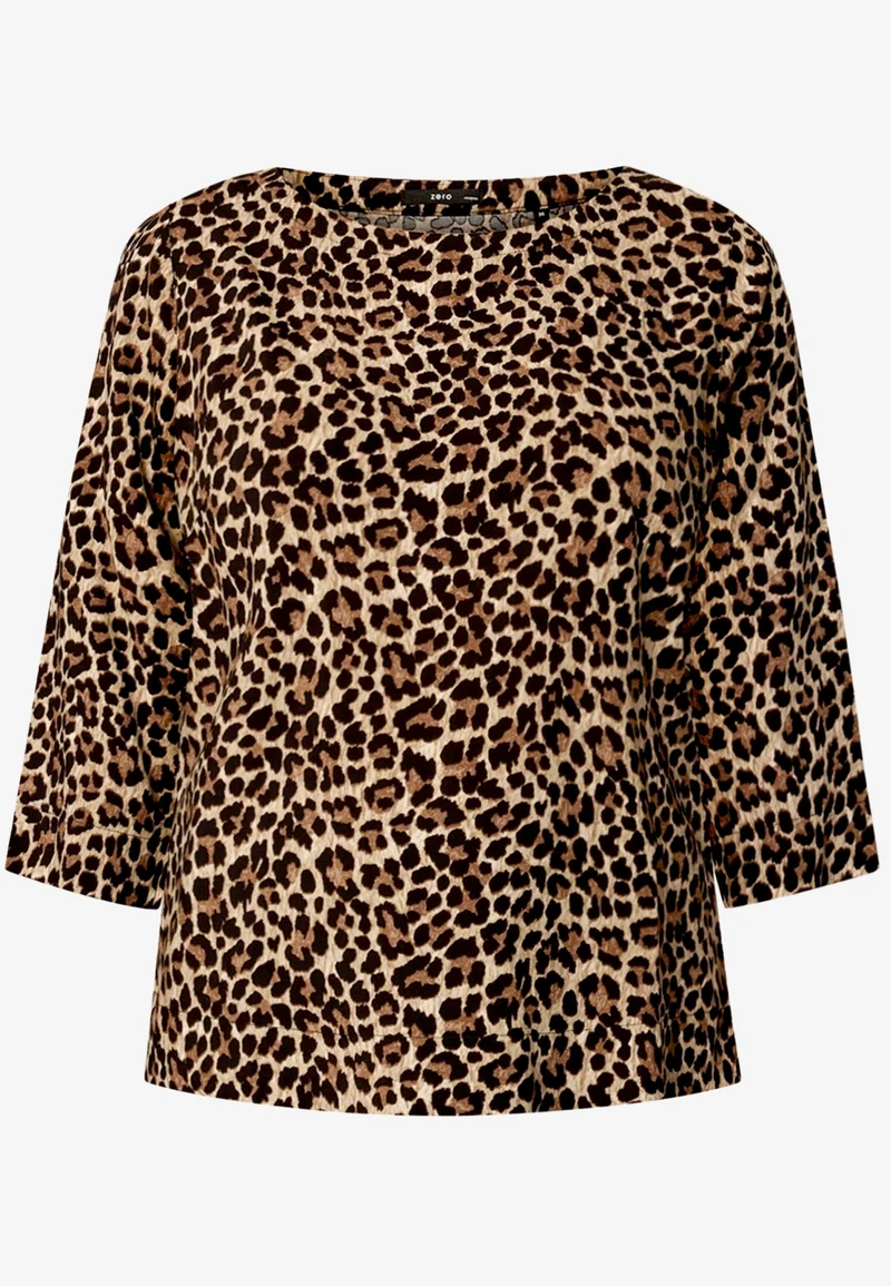 zero Bluse, BeigeBlack