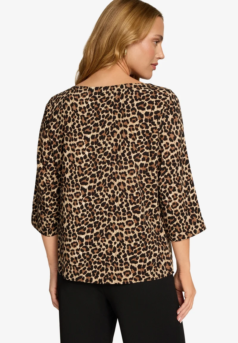zero Bluse, BeigeBlack