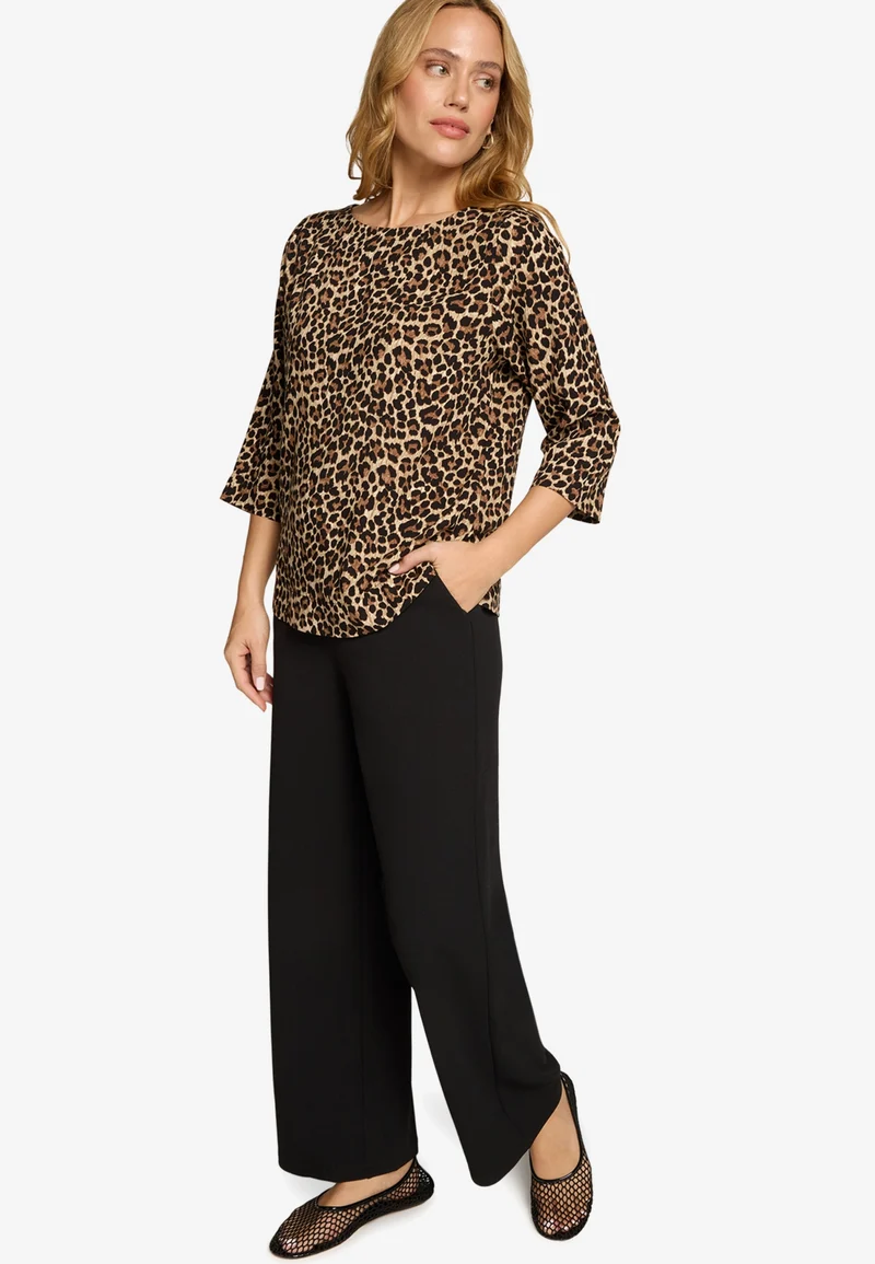 zero Bluse, BeigeBlack