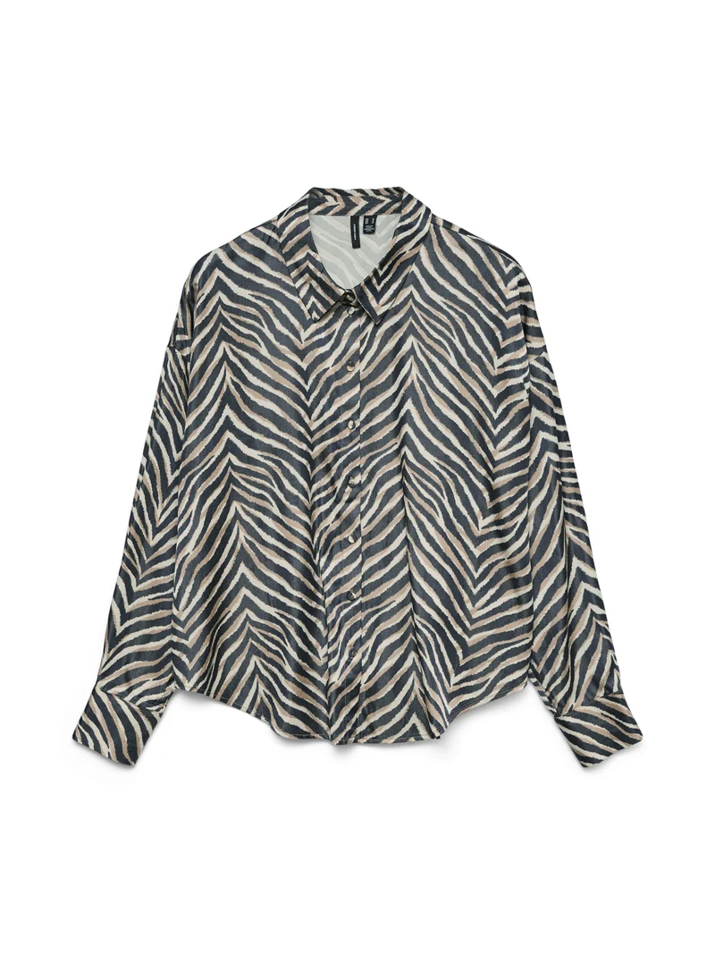 VMVINA SONYA LS SHIRT WVN GA, Black/Sonya