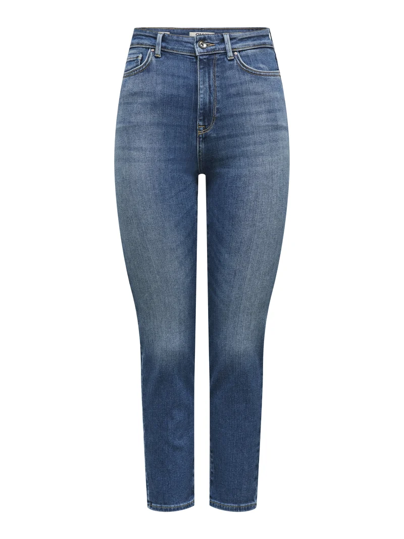 ONLEMILY ICON HW STR ANK DNM CRO306, Medium Blue Denim
