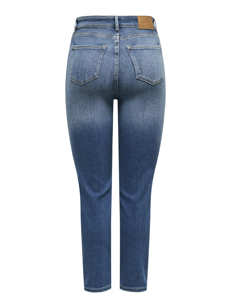 ONLEMILY ICON HW STR ANK DNM CRO306, Medium Blue Denim