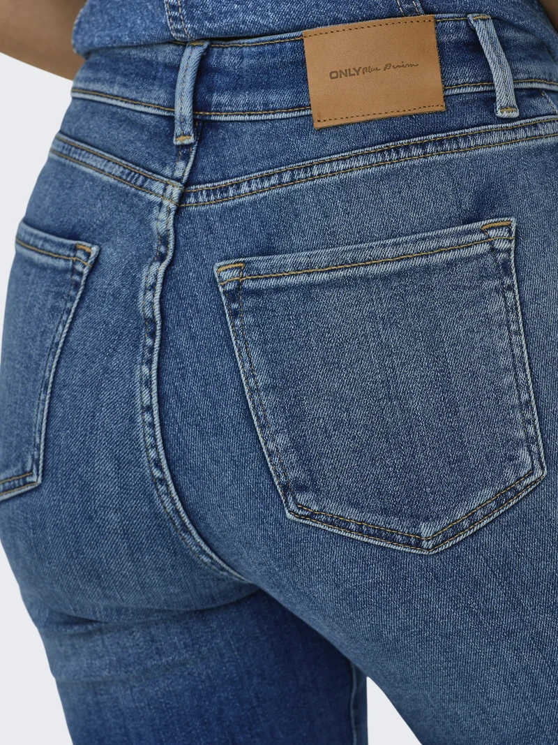 ONLEMILY ICON HW STR ANK DNM CRO306, Medium Blue Denim