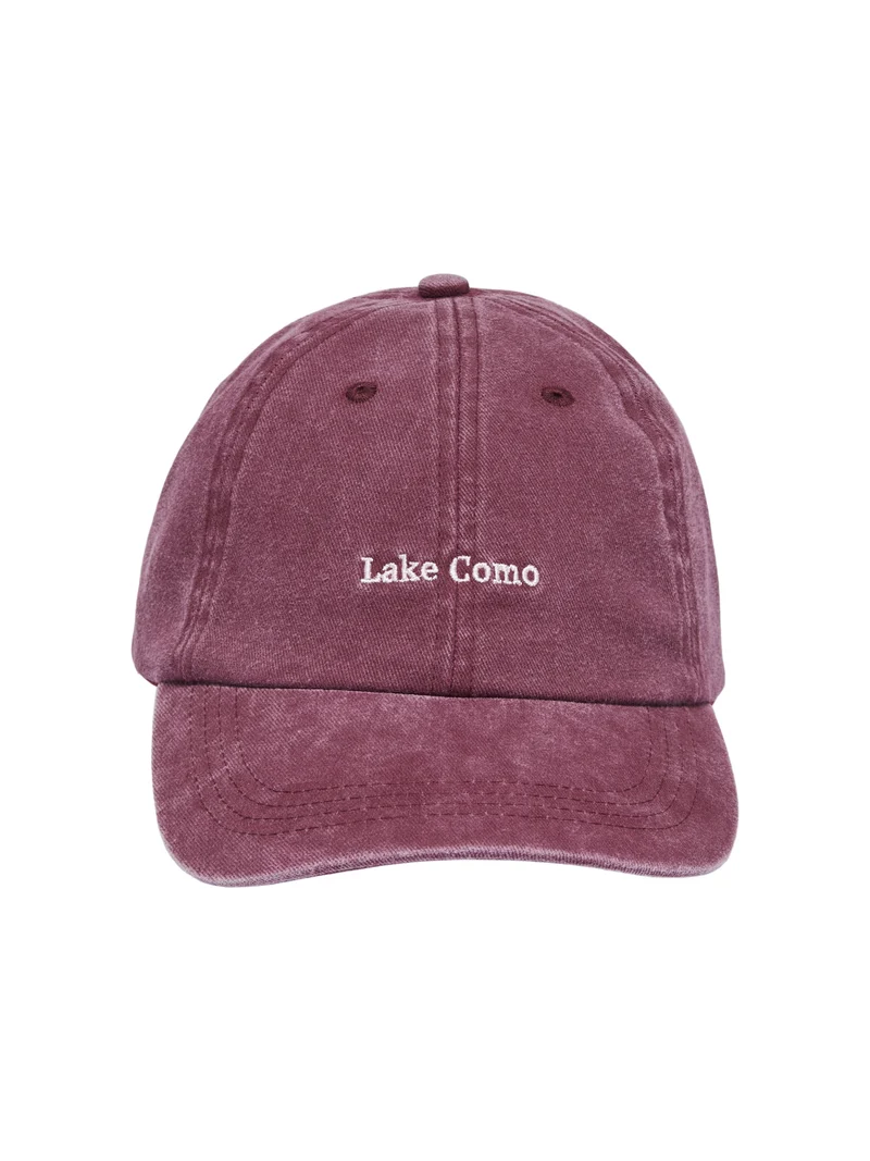 ONLEVA WASHED EMBROIDERED CAP ACC, Zinfandel/WASHED