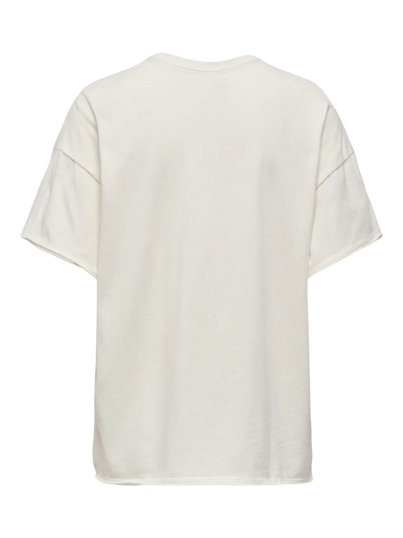 ONLLUCY S/S BOXY BOW TOP JRS, Baby'S Breath/Lucy black bow