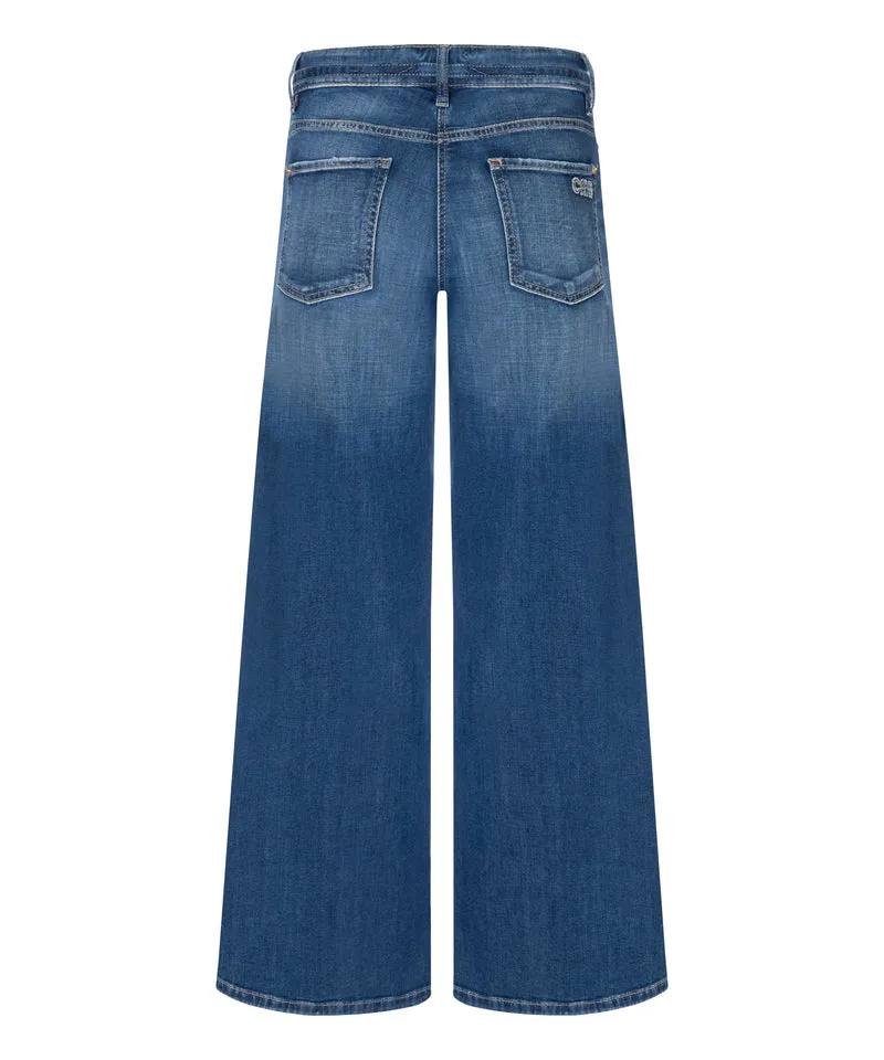 Palazzo cropped, peppy contrast wash