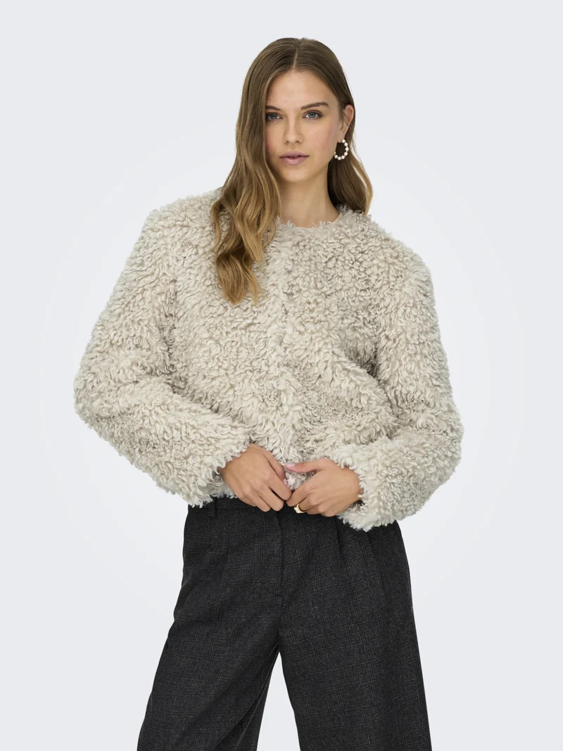 JDYNEO FAUX FUR JACKET OTW SIE, Tofu