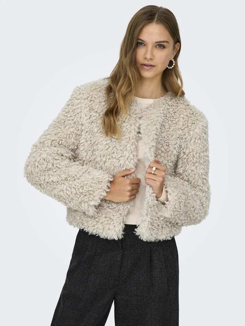JDYNEO FAUX FUR JACKET OTW SIE, Tofu