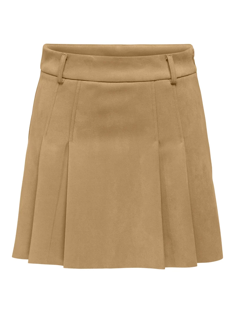 ONLSTINA LIFE HW FAUX SUEDE SKIRT P, Toasted Coconut