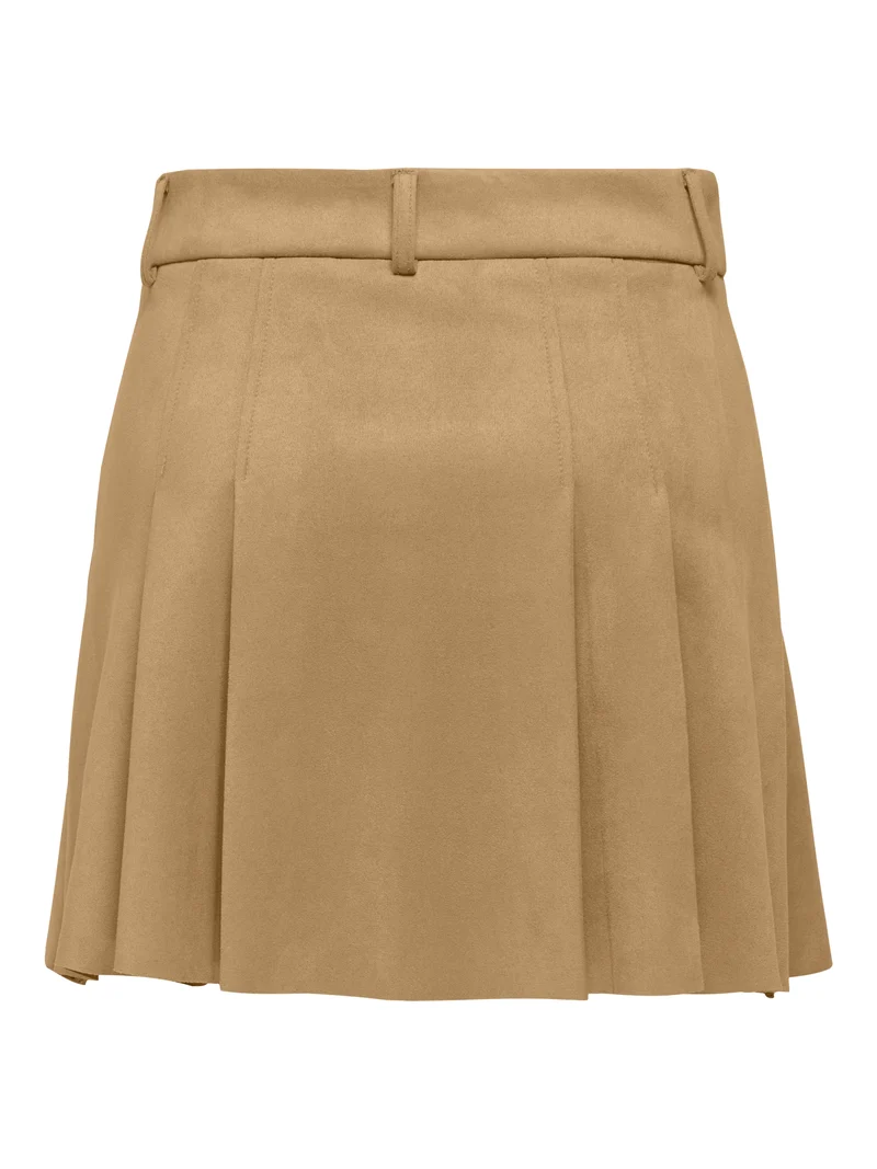 ONLSTINA LIFE HW FAUX SUEDE SKIRT P, Toasted Coconut