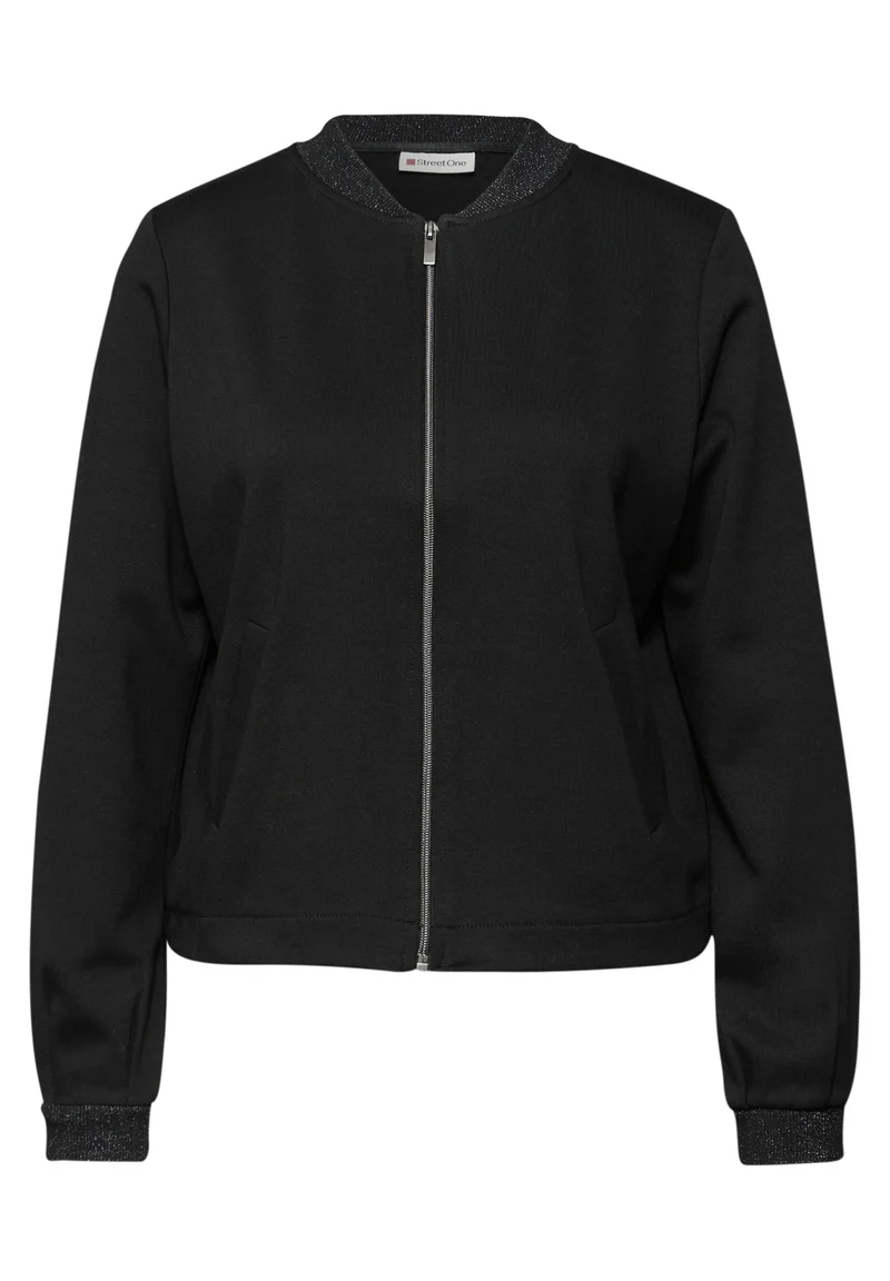 LTD QR interlock jacket w.shin, Black