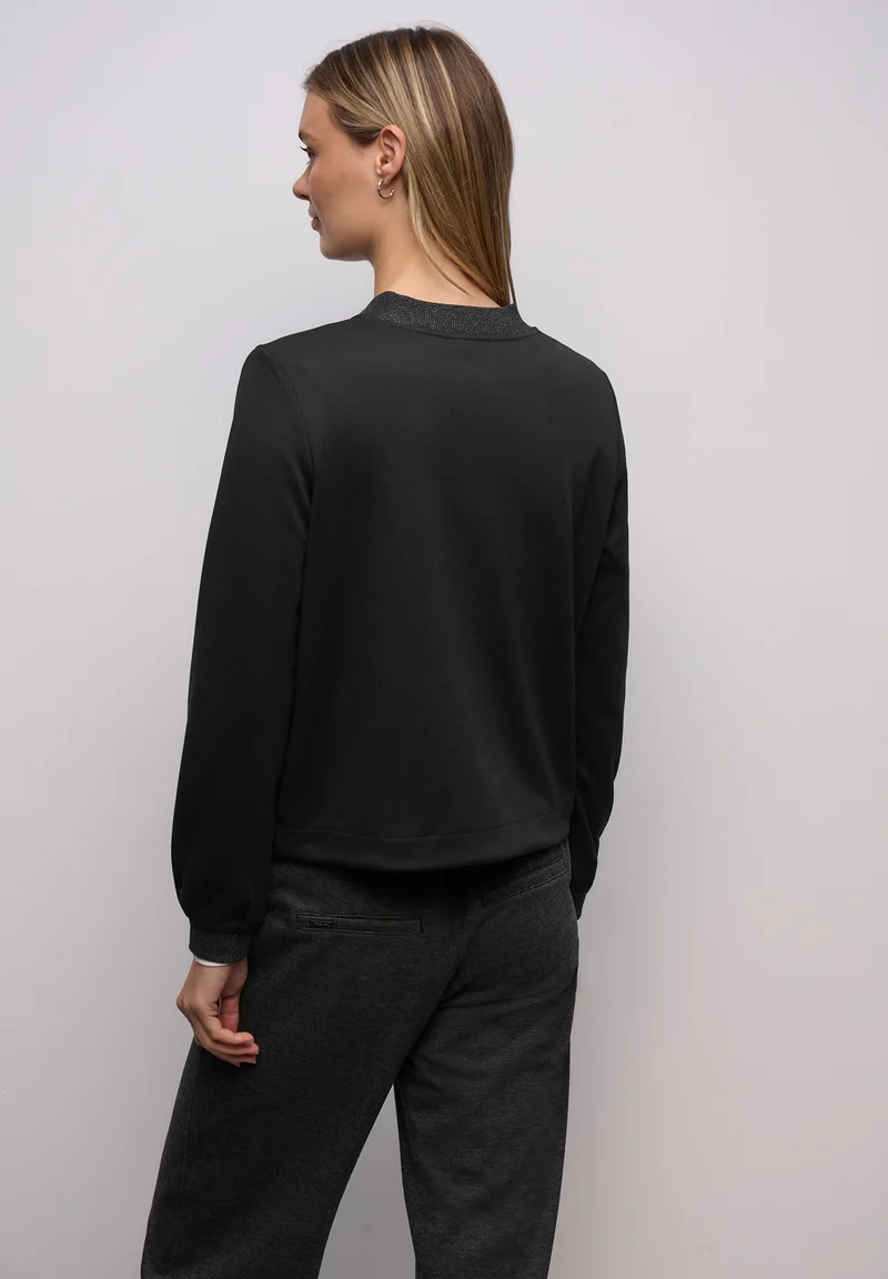 LTD QR interlock jacket w.shin, Black