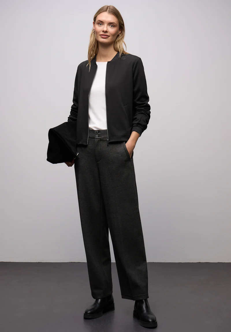 LTD QR interlock jacket w.shin, Black