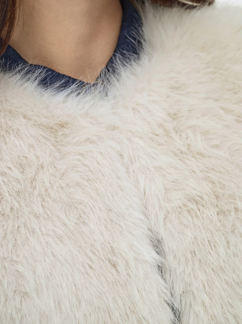 JDYORA FAUX FUR WAISTCOAT OTW SIE, Birch