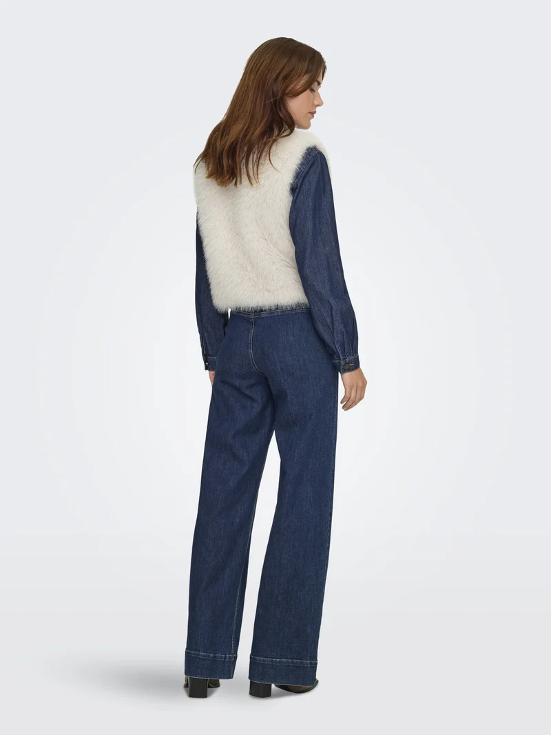 JDYORA FAUX FUR WAISTCOAT OTW SIE, Birch