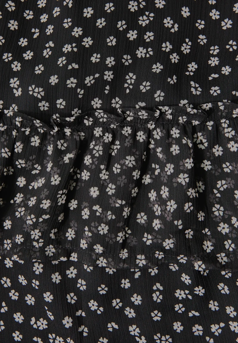 Chiffon skirt_AOP, Black