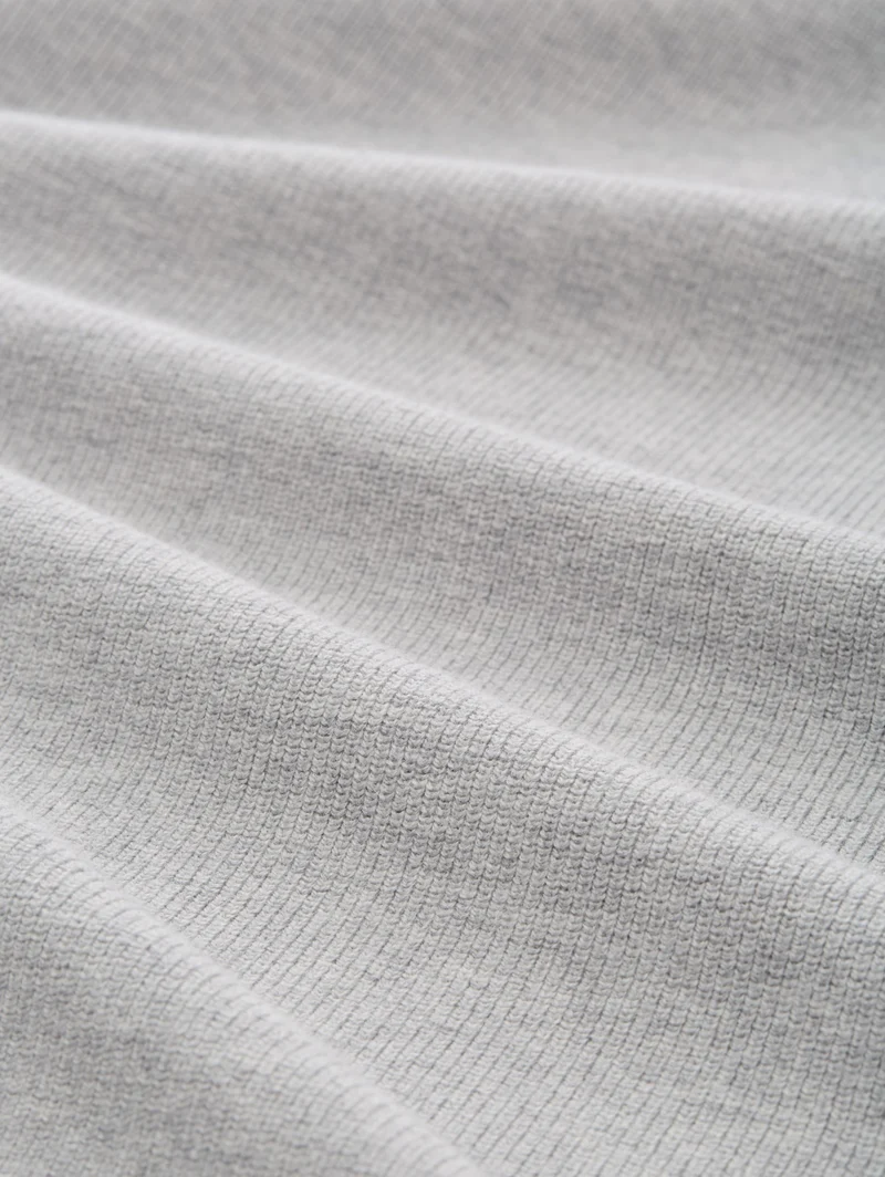 soft knit zip jacket, Light Soft Grey Melange