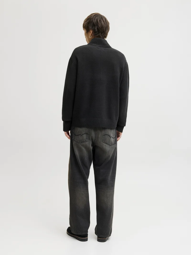 JORNORREBRO KNIT HALF ZIP SN, Black
