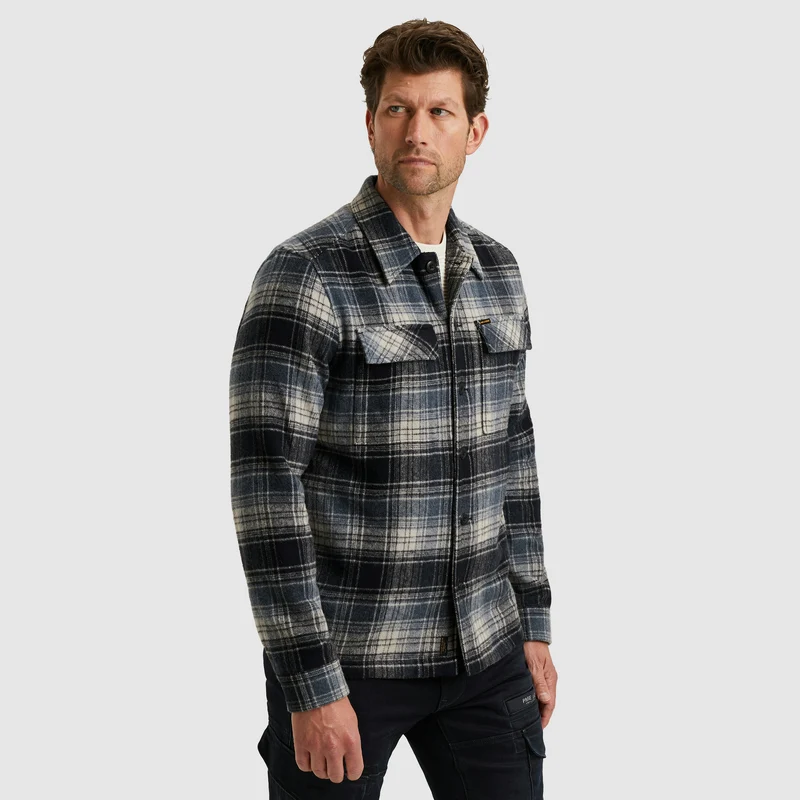 LONG SLEEVE SHIRT Woolblend YD che, Carbon