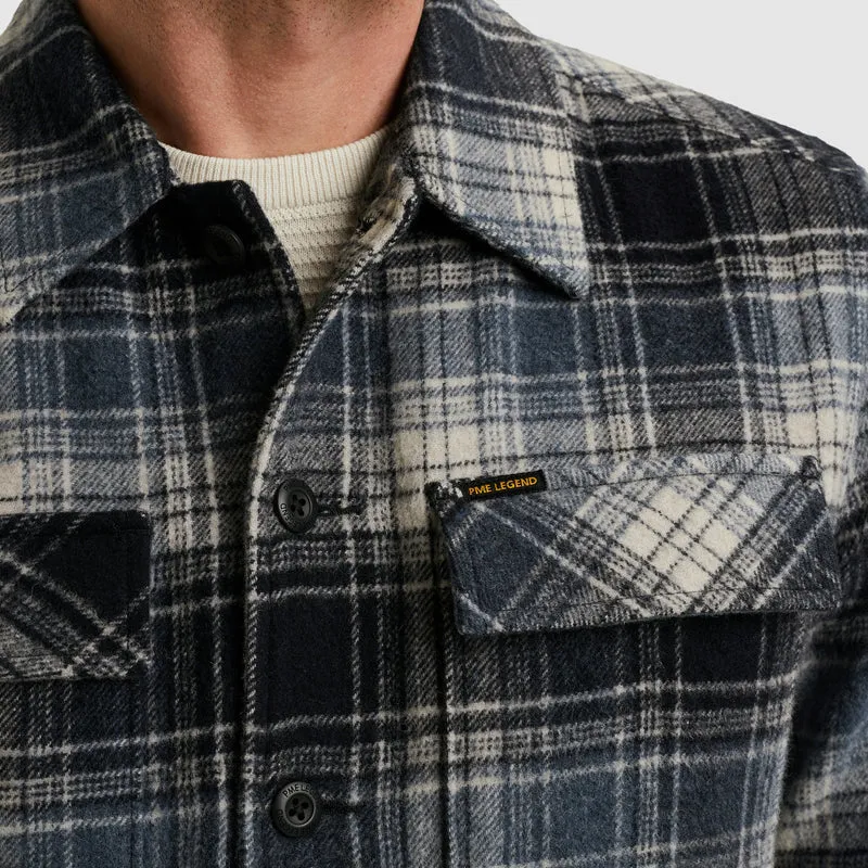LONG SLEEVE SHIRT Woolblend YD che, Carbon