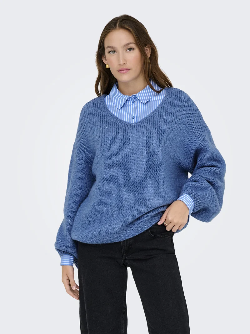 JDYDINEA L/S REVERSIBLE PULLOV. KNT, Ebb And Flow
