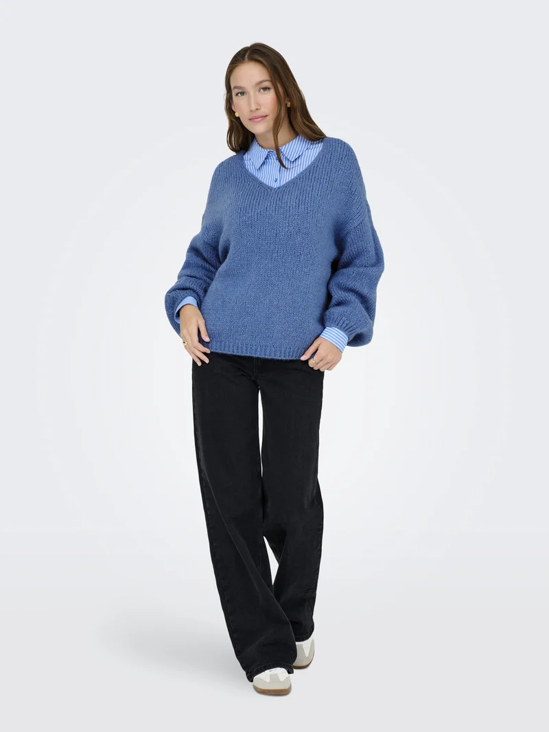 JDYDINEA L/S REVERSIBLE PULLOV. KNT, Ebb And Flow