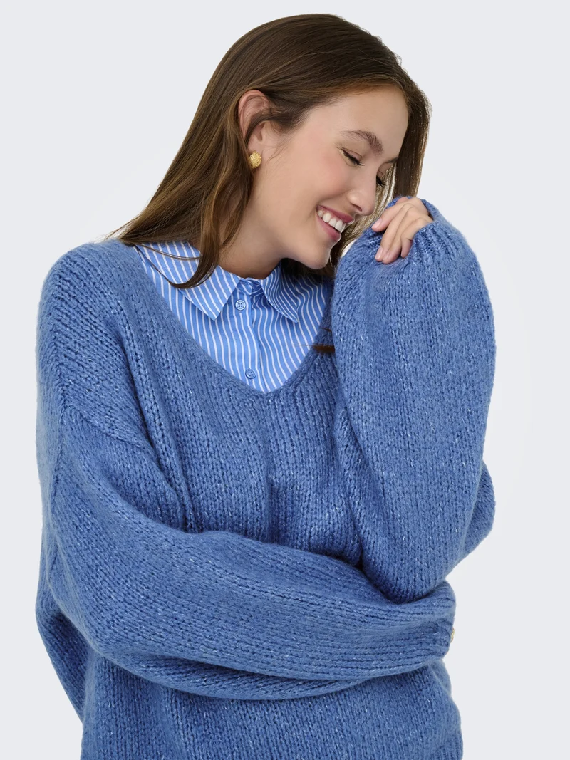 JDYDINEA L/S REVERSIBLE PULLOV. KNT, Ebb And Flow