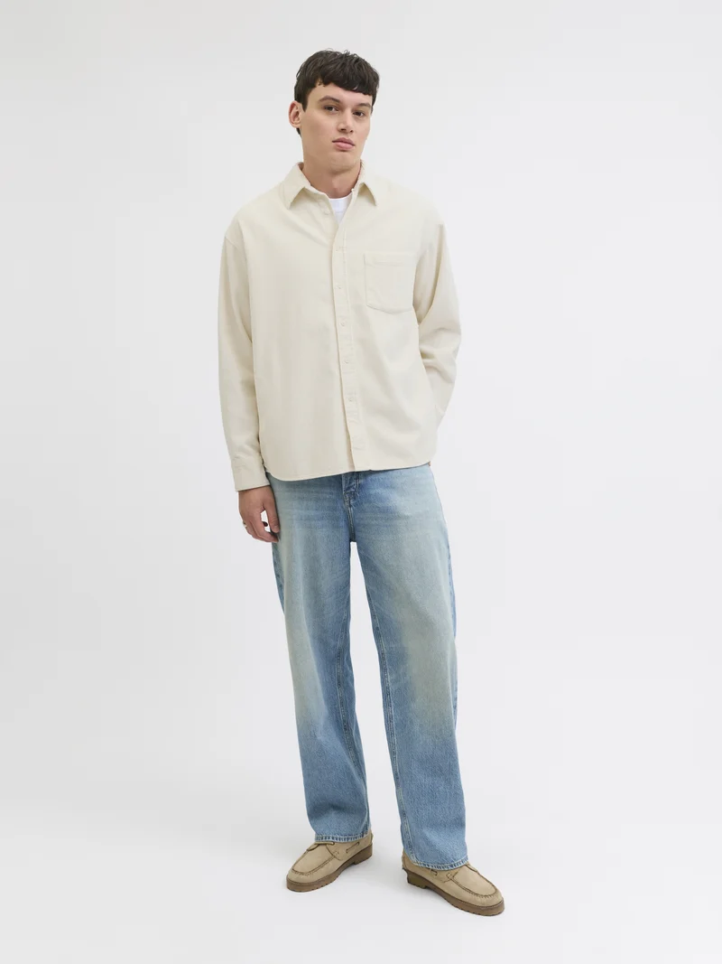 JORINWOOD OVERSIZED CORD SHIRT LS, Antique White