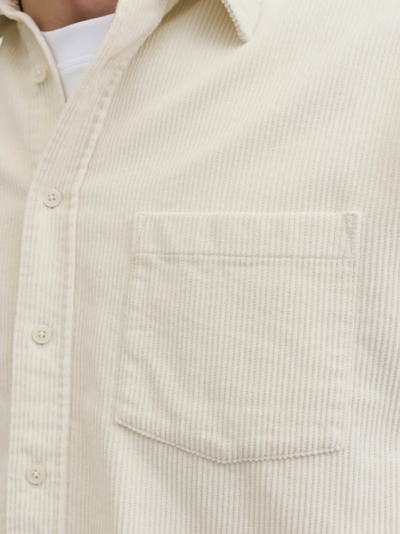 JORINWOOD OVERSIZED CORD SHIRT LS, Antique White
