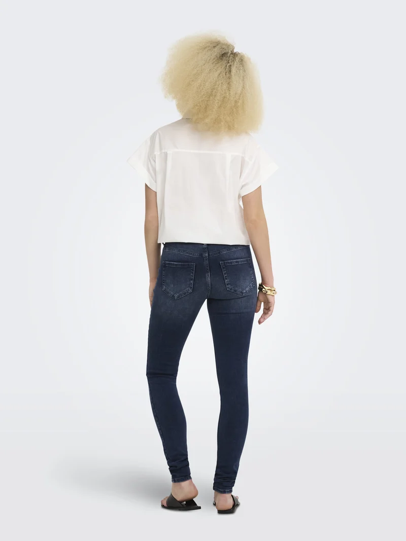 ONLBLUSH MID SKINNY DNM REA409 NOOS, Blue Black Denim