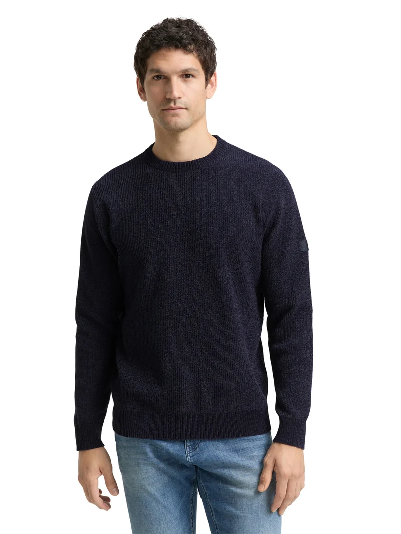 dry touch crew neck pullover, sky captain blue