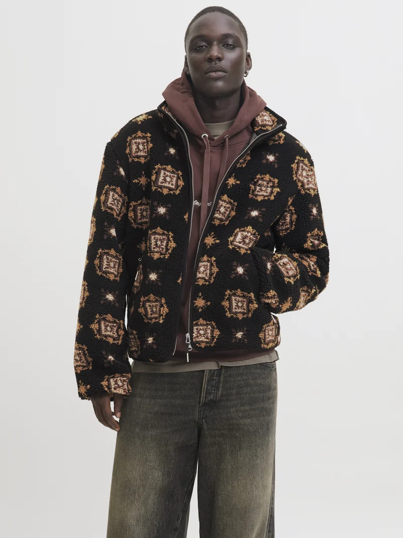 JORNORREBRO TEDDY AOP JACKET, Black/AOP