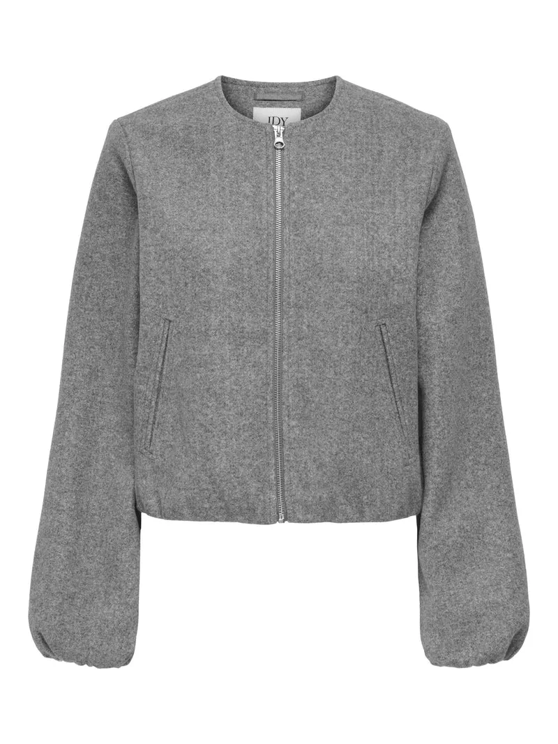 JDYOFIR BALLOON SHORT JACKET OTW YF, Medium Grey Melange
