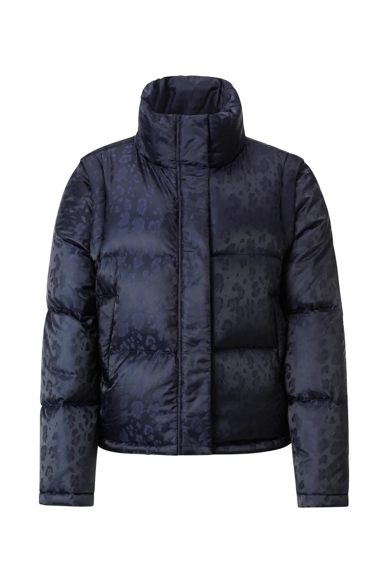 Leo jacquard puffer sustainable, midnight blue