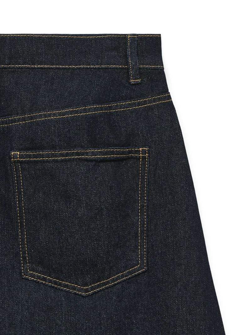 VMKAITLIN HR WIDE BARREL JEANS SI35, Dark Blue Denim