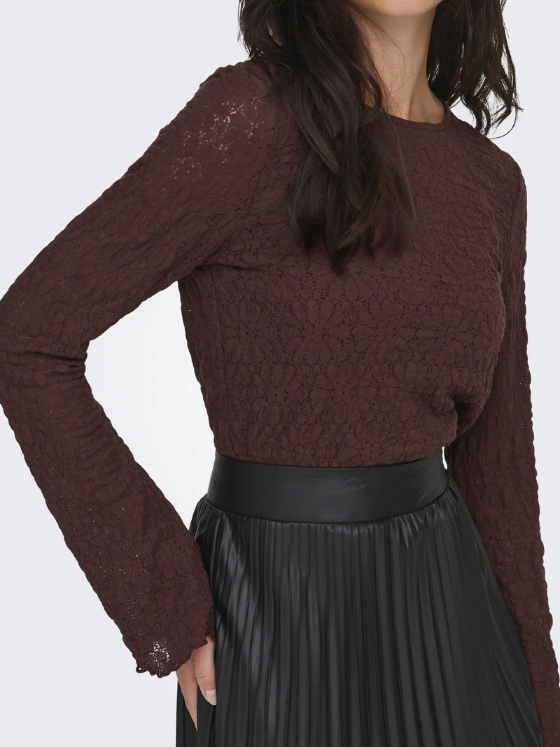 ONLGIAVANNA L/S TOP JRS, Decadent Chocolate