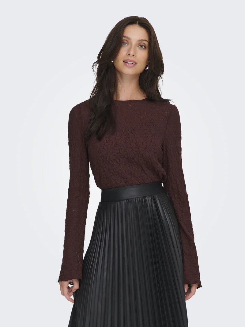 ONLGIAVANNA L/S TOP JRS, Decadent Chocolate