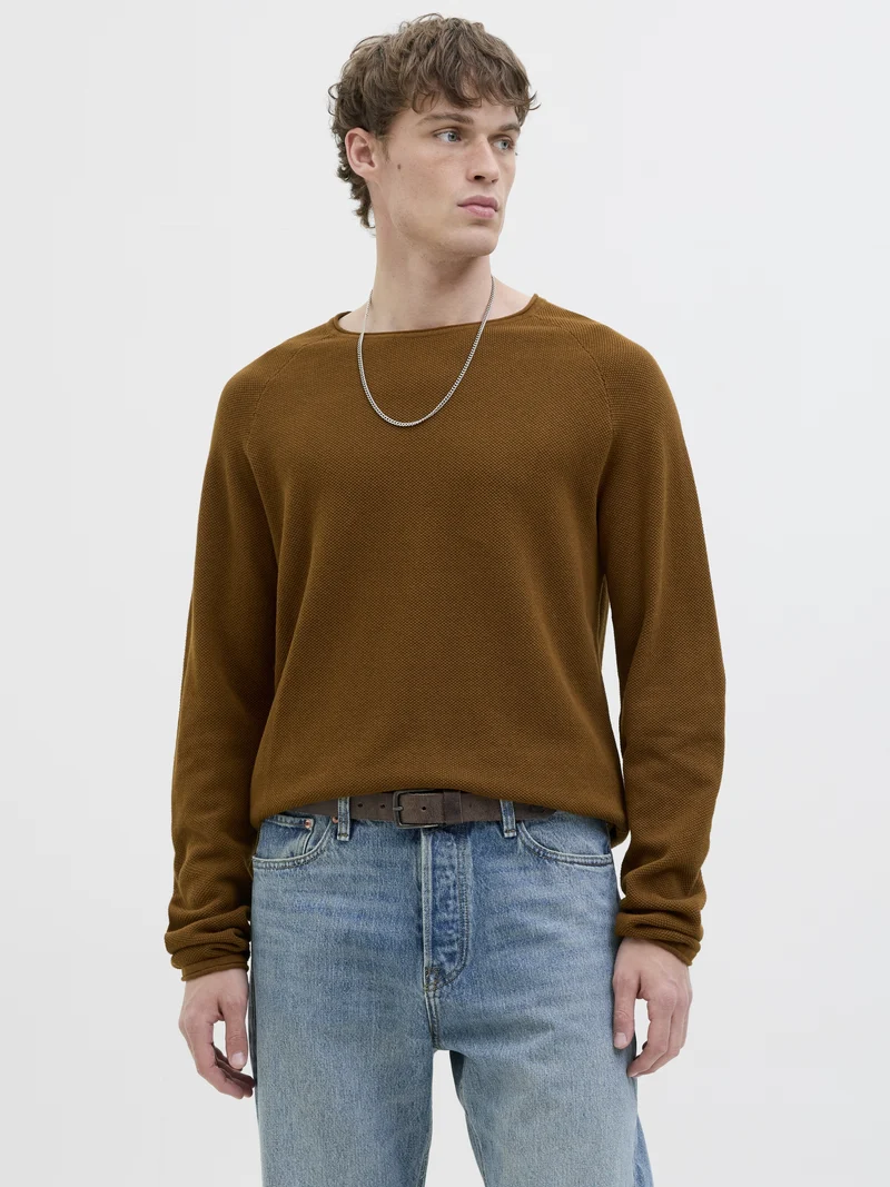 JJEHILL KNIT CREW NECK NOOS, Monks Robe