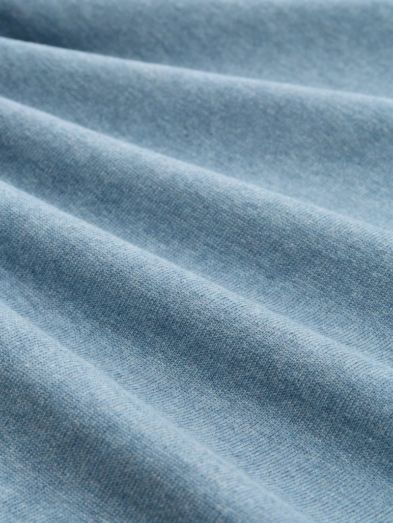 basic knit troyer, faded blue melange