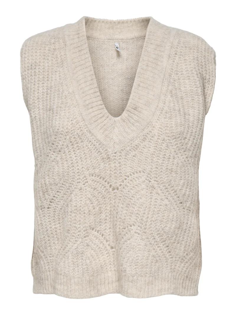 ONLGILA LIFE SL STRUCT V-NEC VEST B, Whitecap Gray/Melange
