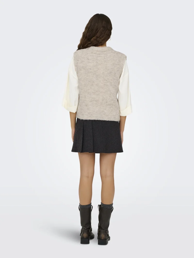 ONLGILA LIFE SL STRUCT V-NEC VEST B, Whitecap Gray/Melange