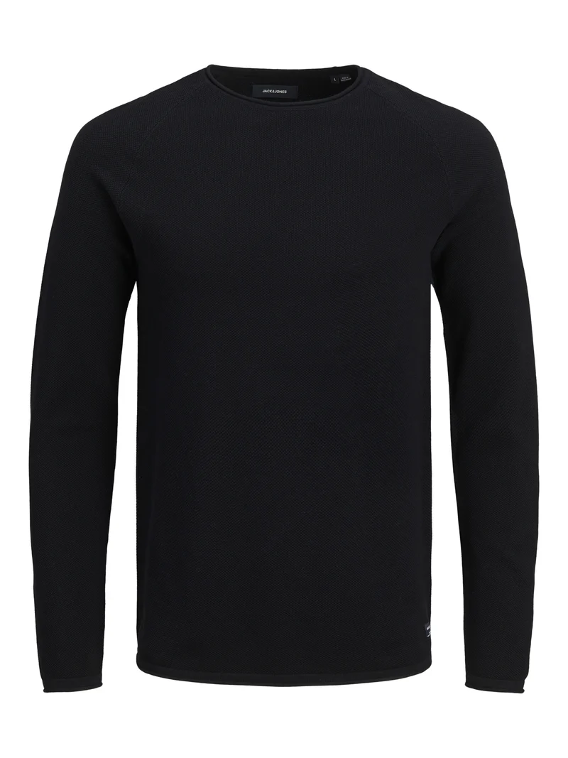 JJEHILL KNIT CREW NECK NOOS, Black