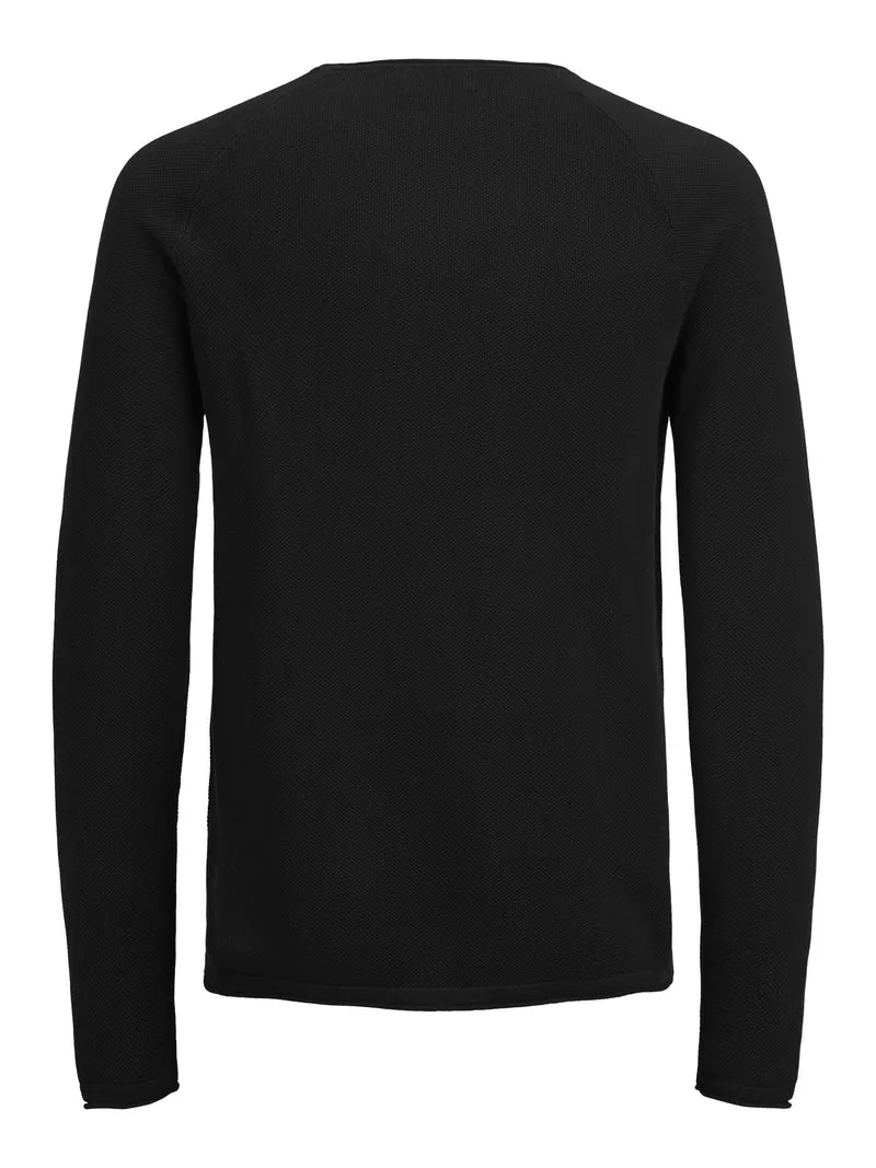 JJEHILL KNIT CREW NECK NOOS, Black