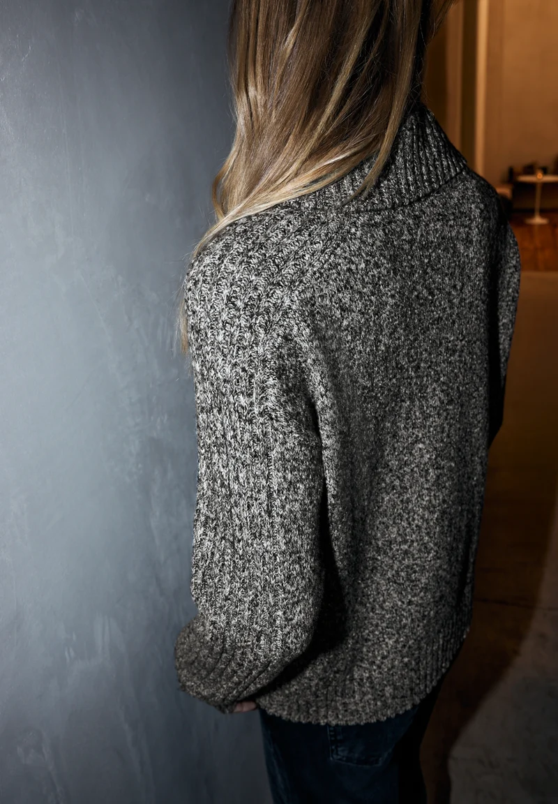 mouline sweater, Black