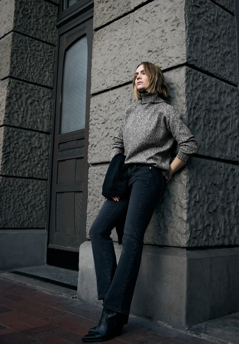 mouline sweater, Black
