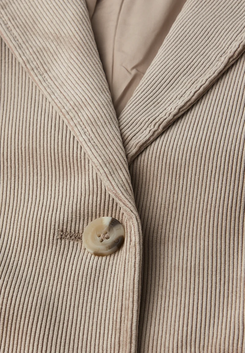 LTD QR Corduroy Blazer, morning beige