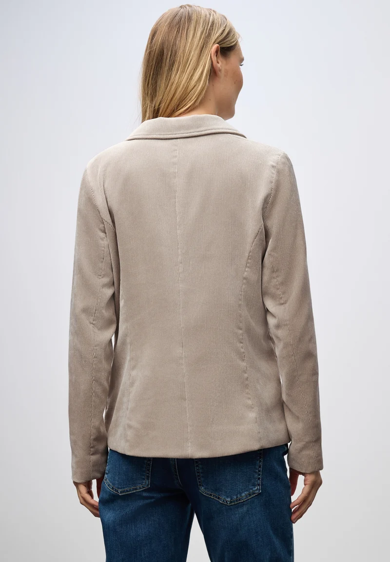 LTD QR Corduroy Blazer, morning beige