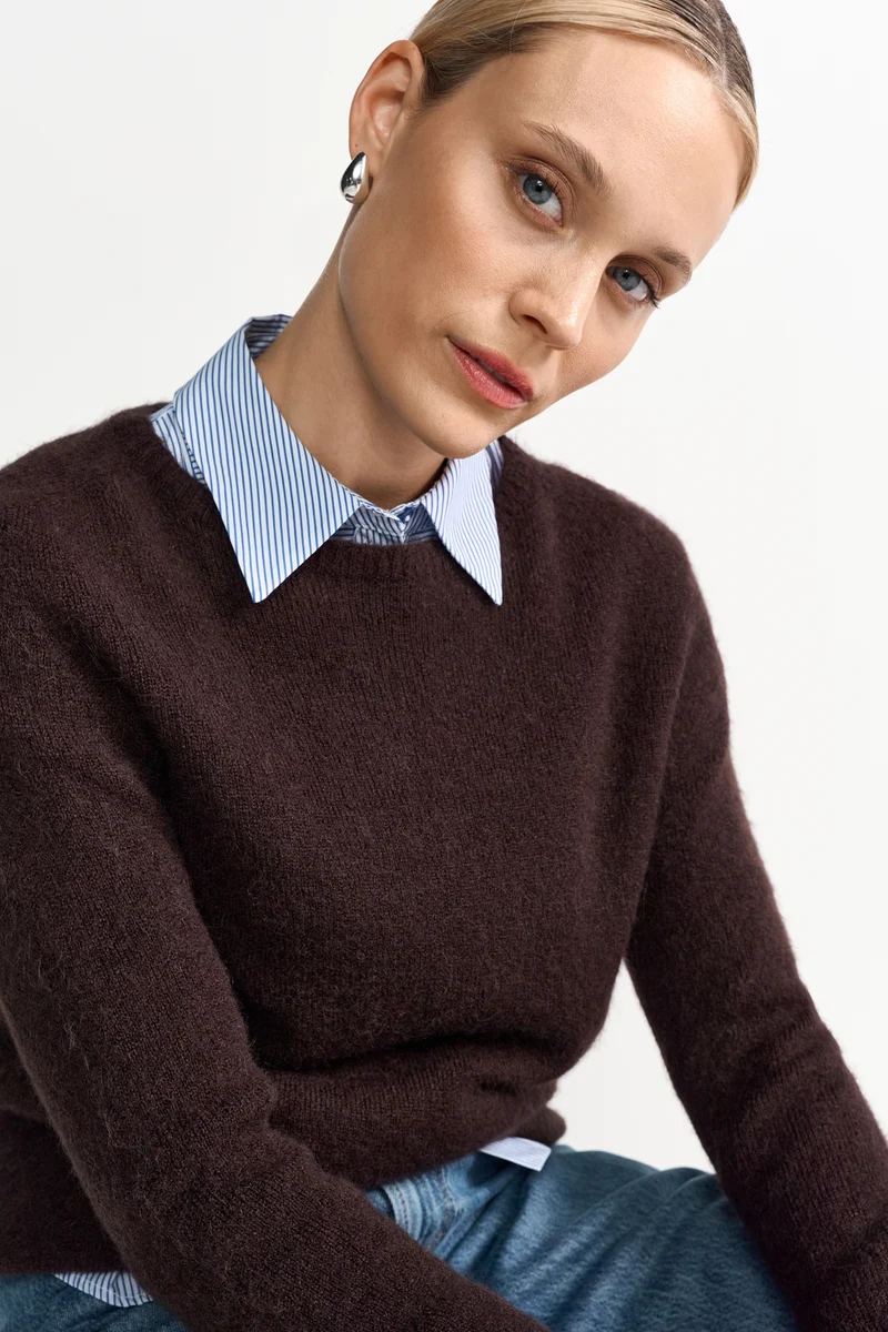 Cozy Crew Neck, dark chocolate